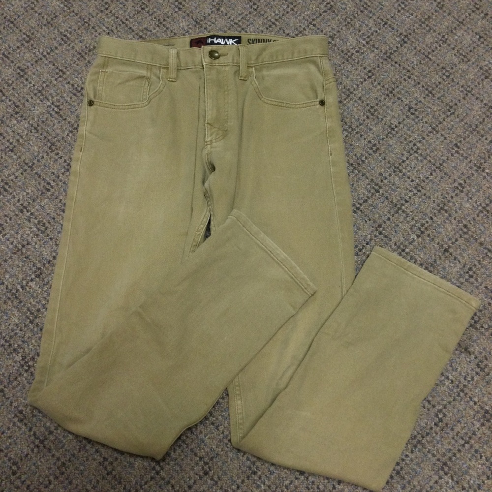 Tony Hawk Skinny Slouch Golden Tan Colored Jeans Size 29”x32”
